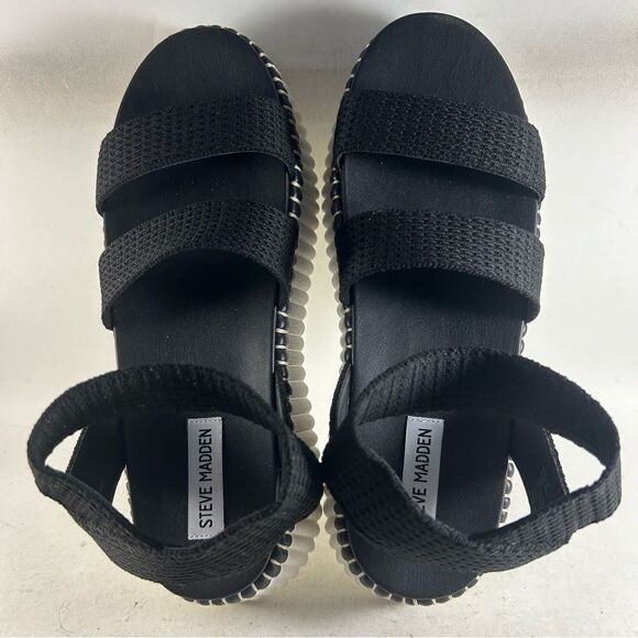 NEW Steve Madden Shelle Women’s Strappy Flatform Sandals Black Size 8.5 M - Picture 5 of 8